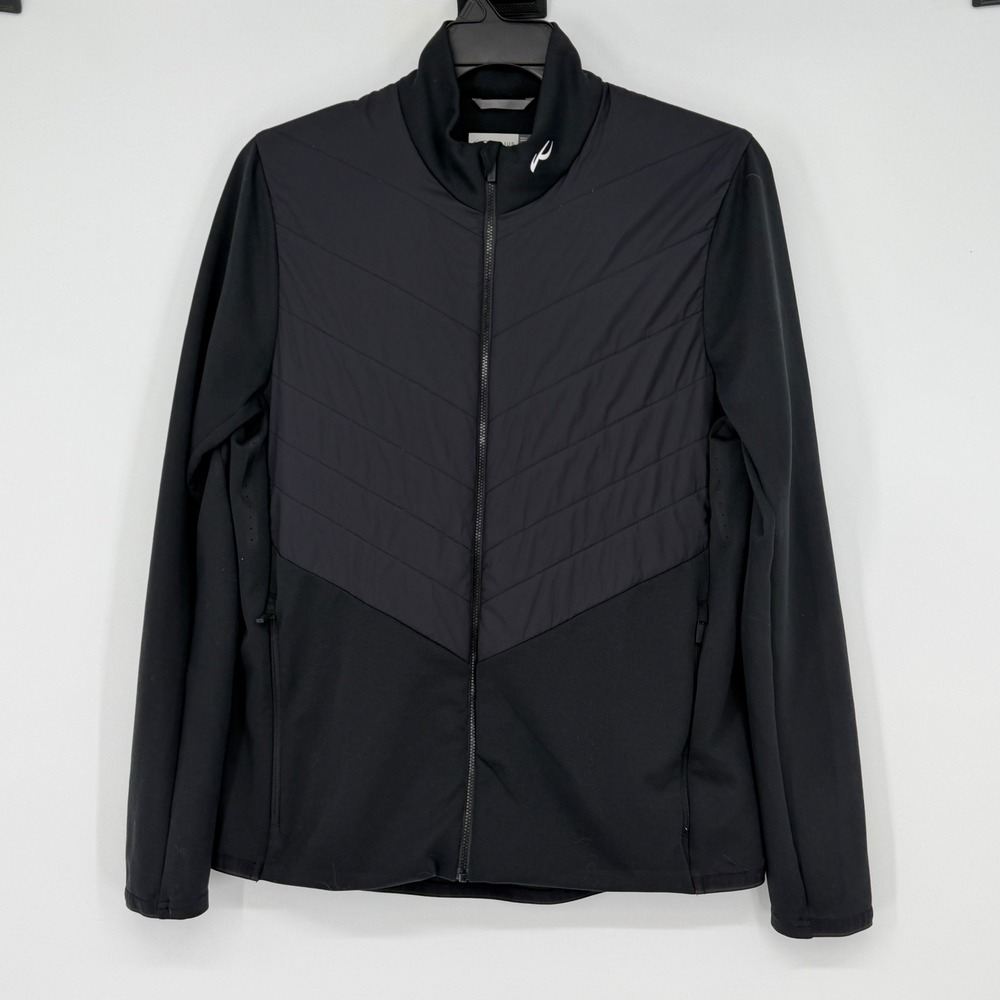 KJUS Release‎ Jacket Mens M Black Full Zip Performance Mid Layer Ski Size 50